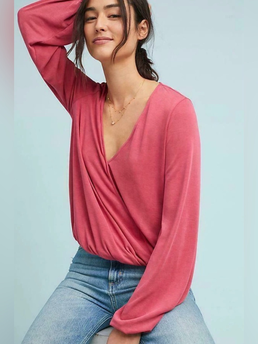 Anthropologie Sunday in Brooklyn Kingston Faux Wrap Top